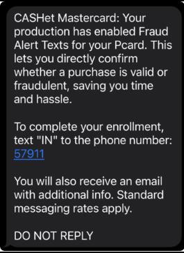 All Users | Fraud Alert Text